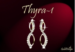 Thyra I - náušnice zlacené
